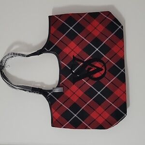 Victoria secret red and black plaid bag NWT